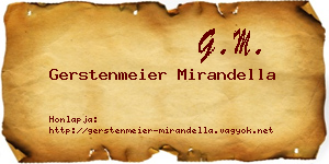 Gerstenmeier Mirandella névjegykártya